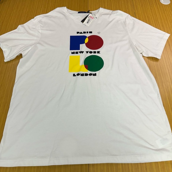 NWT-POLO RALPH LAUREN Men’s Classic-Fit “PARIS-NEW YORK-LONDON” T-Shirt-Sz 2XLT - Picture 1 of 5